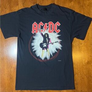 RARE 1988 Vintage Rockband AC/DC World tour graphic T shirt Men’s Large